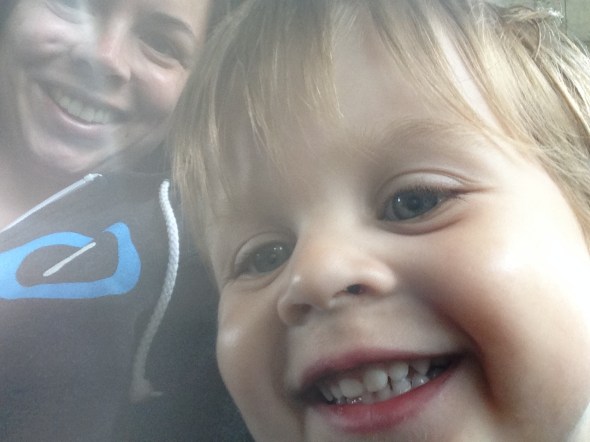 There is a small train and Henry was extremely excited to ride it (we rode it three times, he and I)